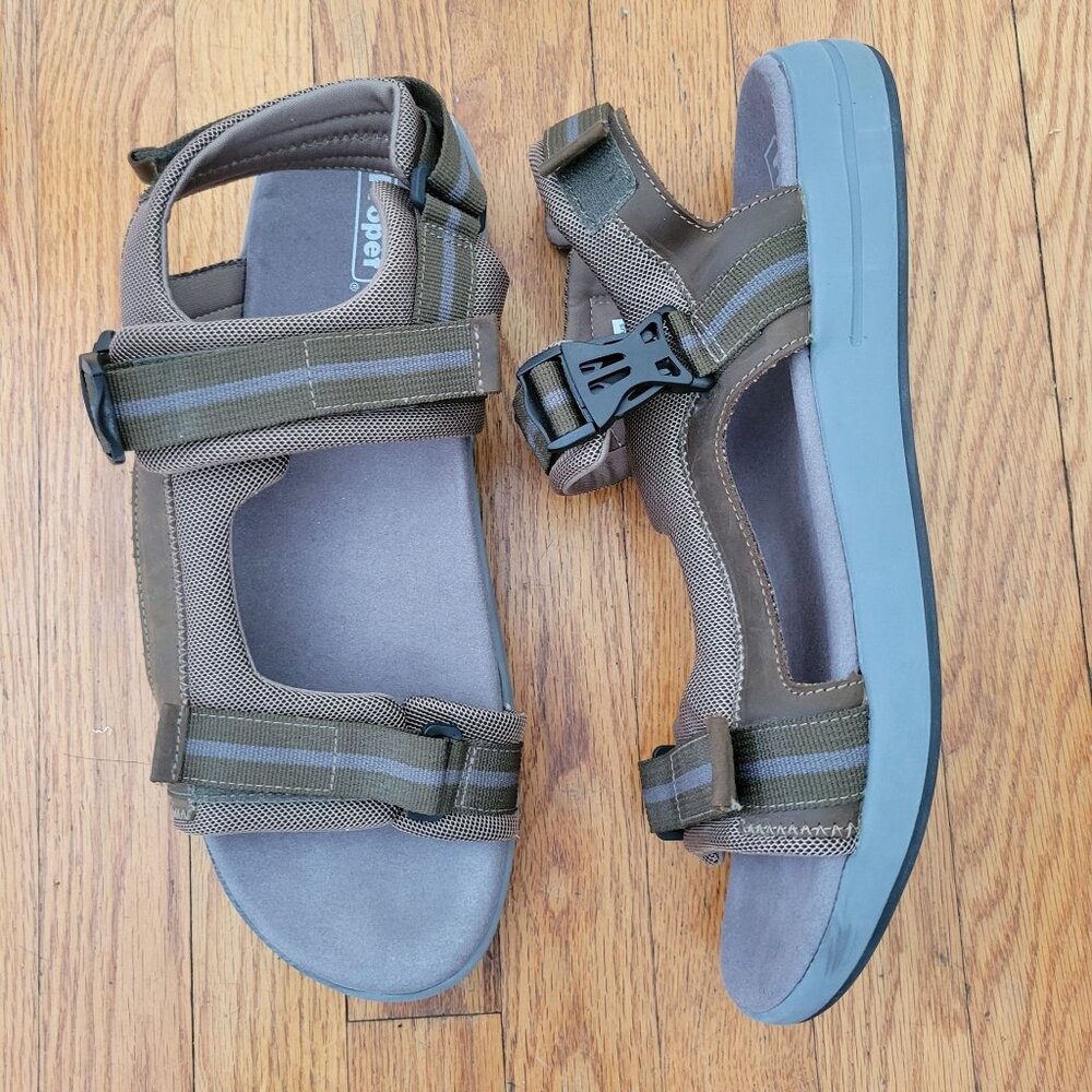 Propet ELI Adjustable 3 Strap Sandals 15 Olive Summer Hiking Comfort